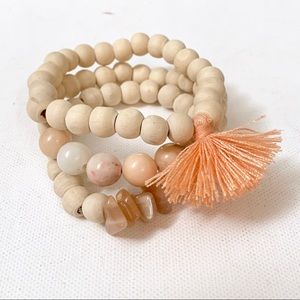 Set of 3 stretch bracelets